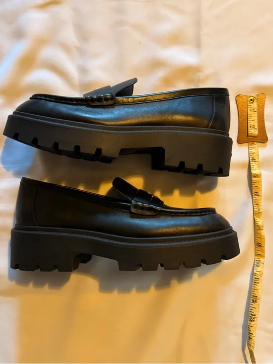 Coach Ruthie Black Leather Platform Loafers 43 (11B) - Picture 4 of 5